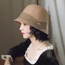 Chapéu feminino outono inverno pequena borda lã balde chapéu dobrável Casual All-Match feminino chapéu superior japonês