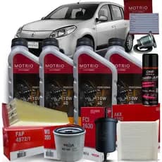 Kit Revisão Troca de Óleo E Filtros Sandero 1.0 16v Hi-flex 2007 2008 2009 2010 2011 2012 2013 2014