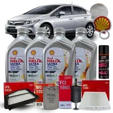 Kit Revisão Troca De Óleo Civic 1.8 E 2.0 2013 2014 2015 2016 2017.