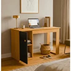Escrivaninha Mesa para Computador Curitiba 1 Porta 115cm Escritório Home Office para Computador