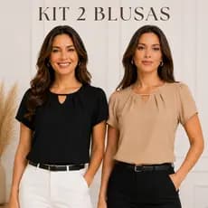 Kit 2 Blusas Femininas Elegante Moda Evangélica Casual Estilosa