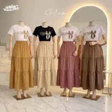 Conjunto Feminino Alfaiataria Saia Longa + Blusa Algodão Evangélico Modesto Culto Dia a Dia