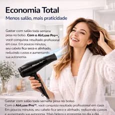 Secador Profissional 1800W AirLuxe Pro Secagem Rápida Potente Ergonômico 127V