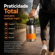 Garrafa Termica Inox Resistente 750ml Alta Durabilidade Conserva Bebidas Quentes Frias