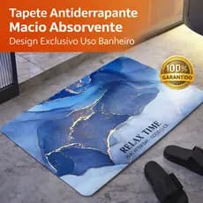 Tapete Banheiro Antiderrapante Macio Absorvente Secagem Rápida Design Exclusivo Sortido