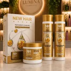 Kit Capilar Óleo Extraordinário BELKIT New Hair Shampoo Condicionador Máscara UV Hidratação Brilho