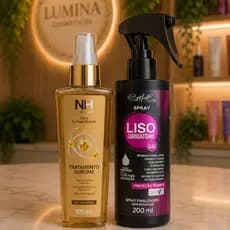 COMBO 2 itens BELKIT Óleo Extraordinário New Hair 100ml + Spray Finalizador Liso Obrigatório 200ml