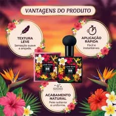 LOVÉ RAIN BB Cream Base e Corretivo com Esponja Cogumelo Clareadora HB-2006