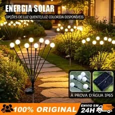 Luz Solar Jardim LED Fogos de Artifício Balançante à Prova d’Água Decoração Natal Festa
