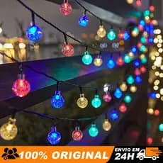 Pisca Pisca Solar 100/50/20 Luzes 12/7/5m Cordão Varal Natal Impermeável