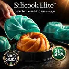 Kit Forma Silicone Antiaderente 6 Peças Não Gruda Fácil Desenformar Bolo Doces Resistente Forno
