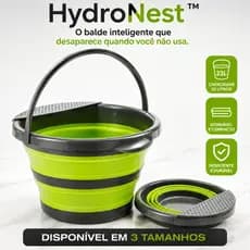 Balde Dobrável Portátil Reforçado Multiuso Organizador Compacto Residencial Jardim casa agua Limpeza