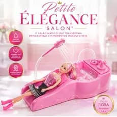 Kit Infantil Salão Cabelereiro Lavatório Boneca Brinquedo Rosa menina criança Presente Lindo Luxo