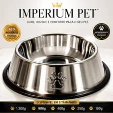 Comedouro/Bebedouro Tigela Inox Antiderrapante Para Pet Cachorro Gato Diversos Tamanhos