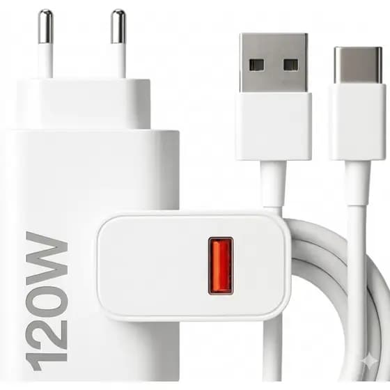 Carregador rápido de 120W/67W com 6A USB C cabo para Mi Turbo Charge Turbo Cabo USB + Cabo Tipo C