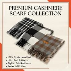 Cachecol Xadrez Unissex Inverno Cachecol Toque de Cashmere Com Franjas Elegante Versatil Várias Cores