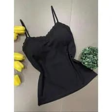 Regata Feminina Renda com Bojo Moda Feminina