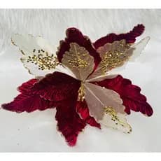 Flor De Natal Poinsétia Vinho Grande - Unidade - Fl1066