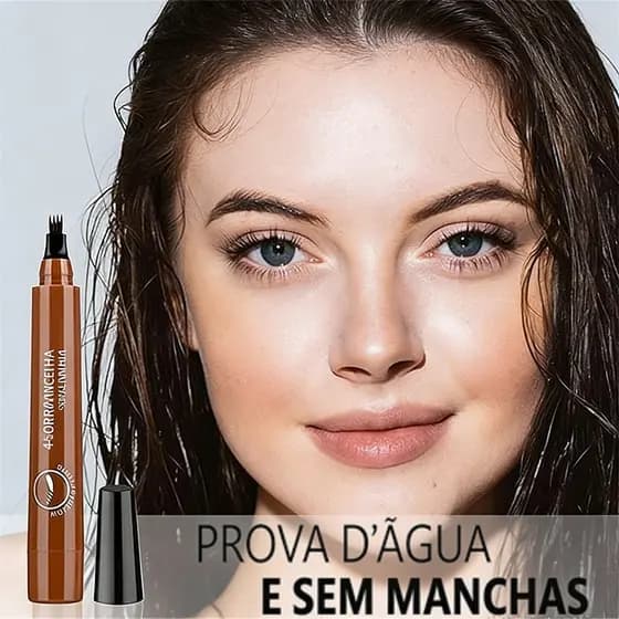 Lápis de sobrancelha com ponta em forma de Y – Efeito natural – À prova d'água e de longa duração – Não desbota facilmen