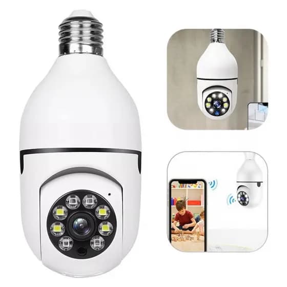 360 ° Câmera De Segurança IP Wi-Fi Sem Fio Com Luz , PTZ , Full HD , Visão Noturna 8177-Tensão Dupla