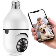 Câmera De Segurança Inteligente De 2 Mp Com Visão Noturna De Soquete E27 E WiFi 2.4G