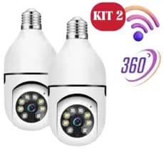 Câmera De Segurança Infravermelha Sem Fio À Prova D'água Com Luz Externa E 360 ° Wi-Fi