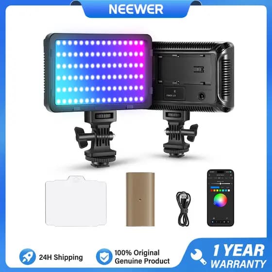 NEEWER Luz De Vídeo RGB Com Controle De APP , 360 ° Iluminação De Chave De Câmera LED Colorida CRI95 + , RGB176
