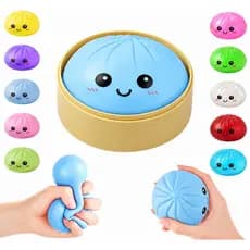 Squishies de Dumpling, Caixa Misteriosa de Dumpling, Bolas Anti-stress de Dumplings Coloridos, Brinquedo Sensorial Fidge