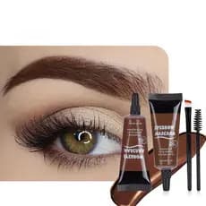 Conjunto de Pigmento Líquido Natural para Sobrancelhas Femininas à Prova d'Água