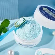Pó de dente branco probiótico remove manchas de dente limpas amarelas remove cheiro de hortelã