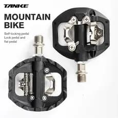 TANKE TP66 Pedais De Mountain Bike 3 Rolamento Selado SPD Duplo Clipless Plana & Lock Pedal Ciclismo De Alumínio Náilon