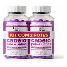 Kit 2 Lizzante Nutri Suplemento Capilar, Pele E Unhas Sem Sabor
