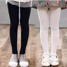 Meia calça infantil Meia Grossa Frio Inverno Menina Preta Branca