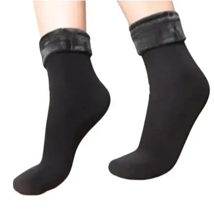 Kits de Meia Térmica Curta Aveludada Flanelada Fleece Frio Unissex Inverno