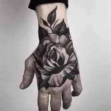Adesivo de tatuagem floral temporária à prova d'água de longa duração 0HFV