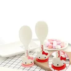 Colher de Arroz Antiaderente Criativa e Fofa da Hello Kitty para Uso Doméstico, Colher Elétrica Vertical de Plástico, Ut
