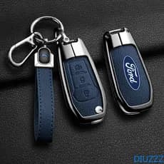 Capa de metal para chave de carro, adequada para Ford Figo 2017, Mondeo 5, Ecosport, Fiesta Mk8, Everest, Ranger, vem co