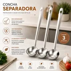 Até 3 Conchas Separadoras 2 EM 1 De Óleo De Gordura De Aço Inoxidável Colher De Sopa De Escumadeira