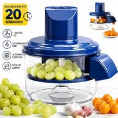 Descascador Automático Elétrico para Alho, Uva e Tomate Cereja Recarregável USB Portátil Sem Fio Descasca em 20 Segundos