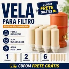 Vela para Filtro de Barro Cerâmica Mineral | Refil Purificador Água | Alta Durabilidade 1 Unidade