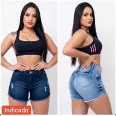 🟧 Short Jeans Feminino Cintura Alta Desfiado Bermuda jeans feminina
