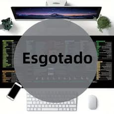 Mousepad Grande Gamer Programação Atalhos Excel 90x40cm Escritório Alta Qualidade Preto