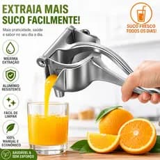 Espremedor Manual de Frutas Liga Metálica Para Limão Laranja Romã e Lima