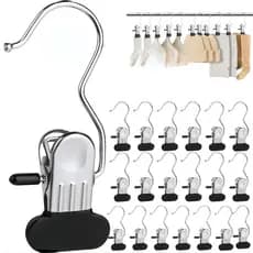 20 PCS cabide clip clip para armazenamento de guarda-roupa– Economia de Espaço e Organização