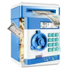 Cofrinho Digital com Senha 4 Dígitos - Cofre Infantil para Moedas/Cédulas + Led - Presente Meninos/Meninas