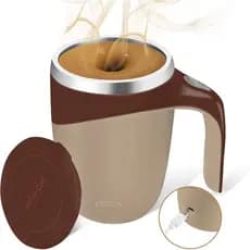 Caneca TérmicaCopo de café agitador magnético automático com tampa, 380ml Adequado para Café, Leite, etc