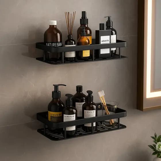 Prateleiras Suporte Com Alto Adesivos Para Parede Banheiro Cozinha Lavanderia Shampoo Sabonete