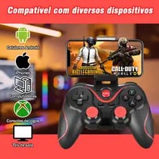 Controle X3 Sem Fio Joystick Android Ios Ps3 Pc Tv Wireless