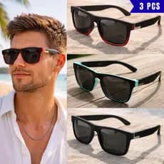 ACABAMENTO DE PRIMEIRA LINHA   KIT 3 Óculos De Sol Para Homens Esportes Ao Ar Livre Ciclismo Condução Pesca ACABAM PÇS D