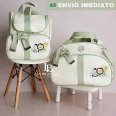bolsa maternidade 2 peças Luxo, kit mala Maternidade, mochila 2 em 1 (leo safari, borboleta)